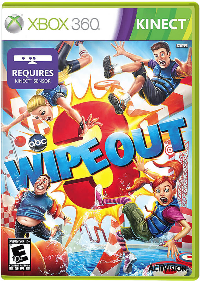 Wipeout 3 cover art for Xbox 360 (X360) motion-controlled obstacle course party video game