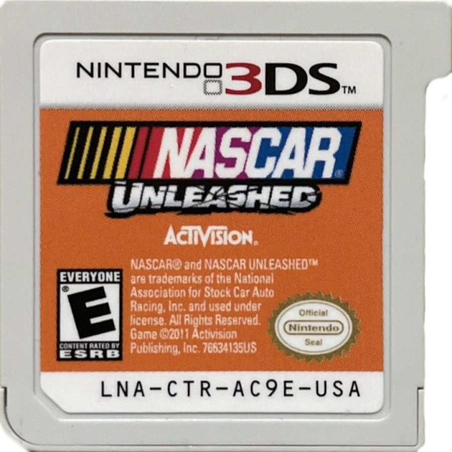 NASCAR Unleashed cartridge for Nintendo 3DS (3DS) racing video game