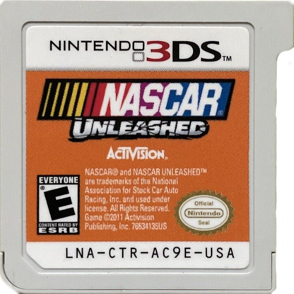 NASCAR Unleashed cartridge for Nintendo 3DS (3DS) racing video game