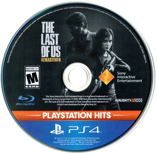 The Last of Us: Remastered [PlayStation Hits] – PlayStation 4 (PS4) video game disc, action-adventure survival.