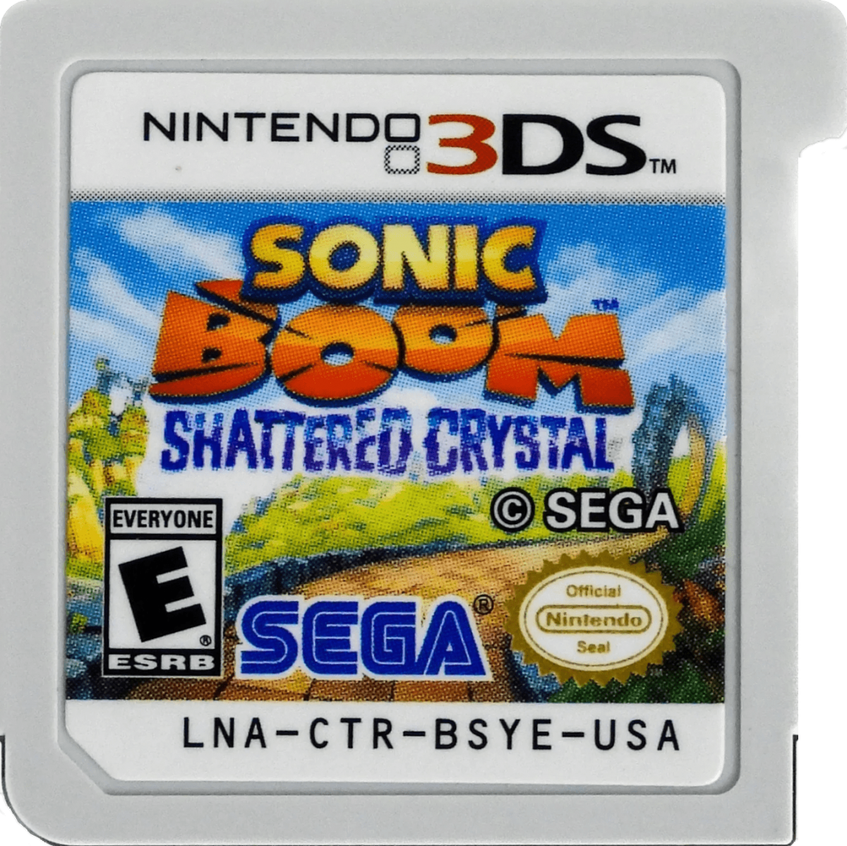 Sonic Boom Shattered Crystal Nintendo 3DS video game featuring action platforming gameplay Sonic the Hedgehog Tails Knuckles Amy Rose and Sticks high speed running exploration side scrolling adventure puzzle solving combat challenges collectible crystals hidden secrets and colorful island environments classic Nintendo 3DS gameplay retro video game collection collectible gaming appeal game cartridge