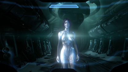 Halo 4 gameplay for Xbox 360 (X360) sci-fi first-person shooter video game