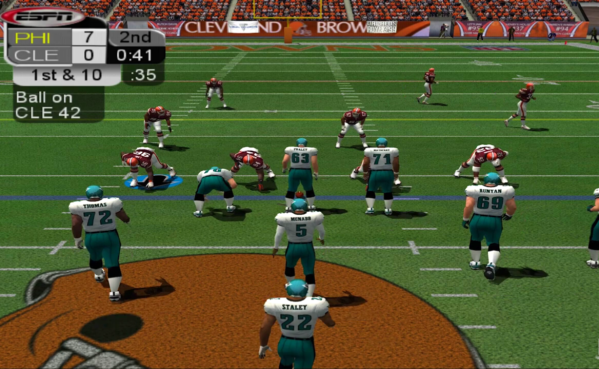NFL 2K3 Xbox football sports video game Sega Sports simulation with ESPN integration first-person football mode and deep franchise gameplay gameplay screenshot