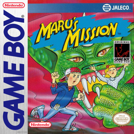 M.U.S.H.A. (Maru’s Mission) Game Boy shoot ’em up video game cover art.