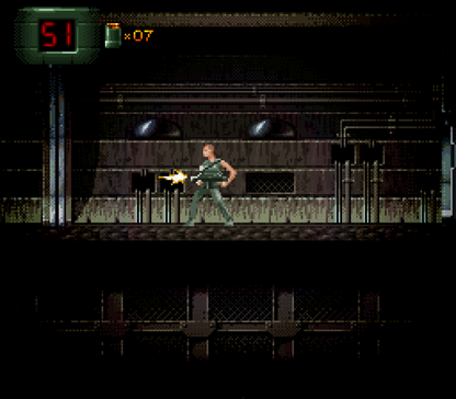 Alien 3 Super Nintendo Entertainment System SNES video game featuring sci fi action platforming gameplay Ellen Ripley character Xenomorph alien battles rescue missions prisoner survival pulse rifle combat flamethrower weapons hostile space colony environments timed challenges and classic 16 bit Nintendo action horror gameplay retro video game collection collectible gaming appeal gameplay