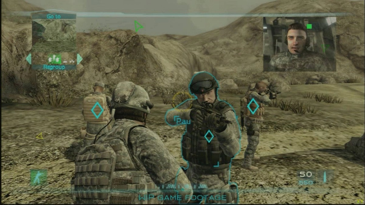 Ghost Recon Trilogy Xbox 360 inspired design featuring tactical military shooter aesthetic elite special forces combat realistic modern warfare stealth operations squad based missions Tom Clancy action gameplay cinematic battlefield atmosphere nostalgic HD era presentation gameplay