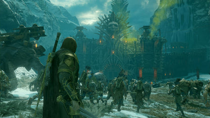 Middle-earth: Shadow of War retro PS4 video game Middle Earth Shadow of War open world action RPG fantasy combat stealth gameplay Tolkien inspired adventure console release gameplay 
