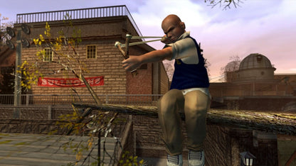 Retro Bully Greatest Hits PS2 inspired design featuring classic Rockstar Games schoolyard open world adventure aesthetic vintage PlayStation 2 era rebellious teen gameplay comic style visuals academy chaos mischievous missions nostalgic action game presentation gameplay 