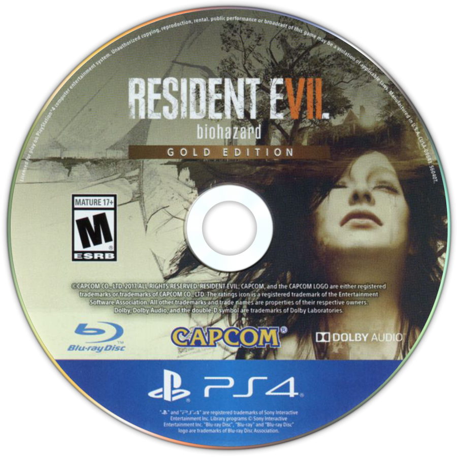 Resident Evil 7: Biohazard [Gold Edition] – PlayStation 4 (PS4) video game disc, survival horror