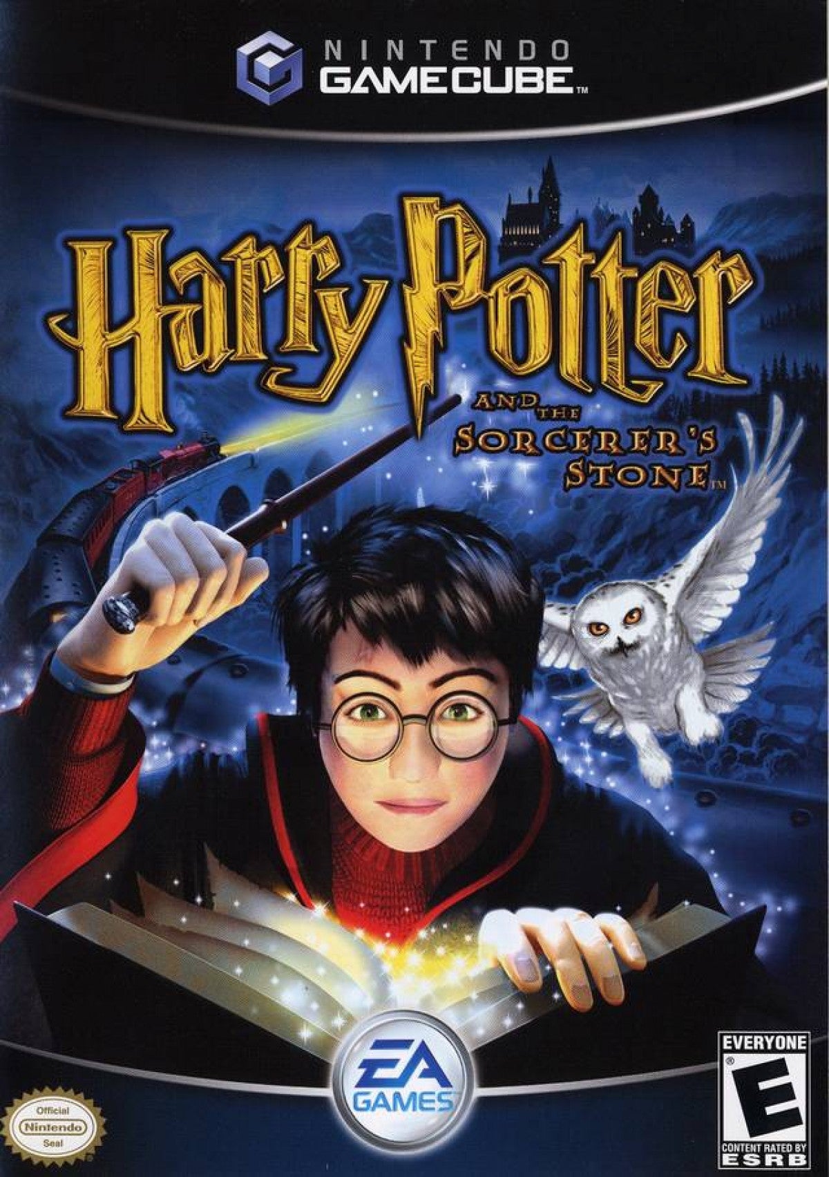 Harry Potter and the Sorcerer’s Stone for GameCube featuring magical adventure gameplay set in the wizarding world cover art