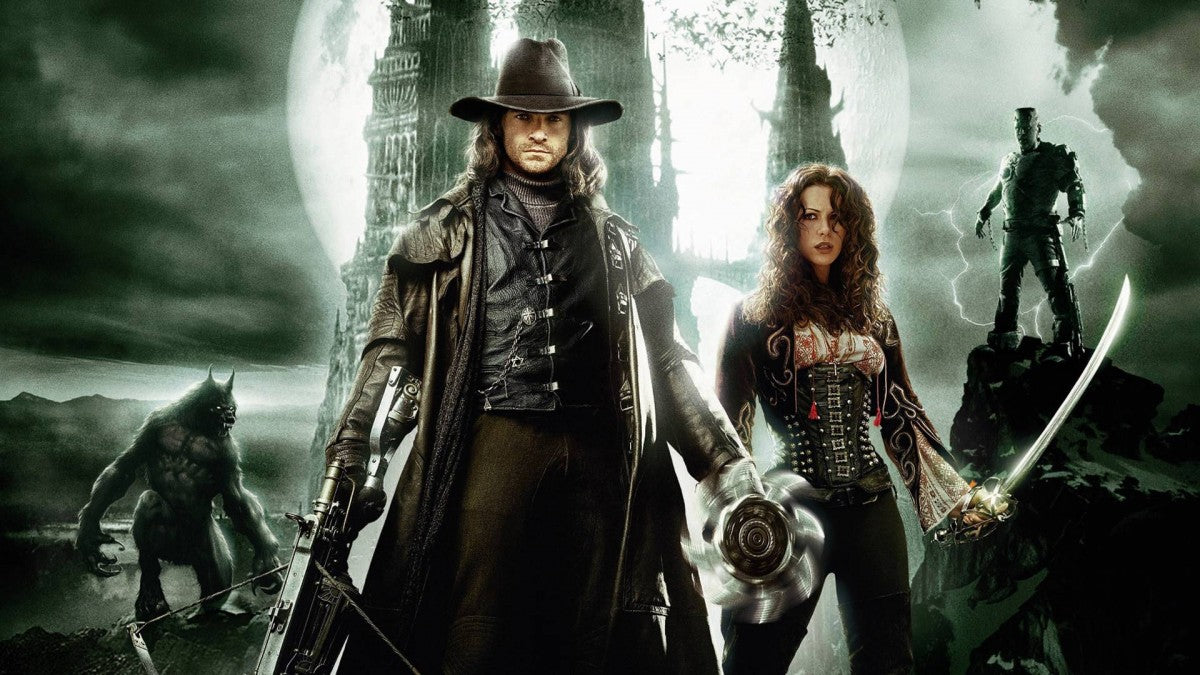 Van Helsing UMD Video PSP portable action-horror movie experience featuring monster battles and gothic adventure promo art