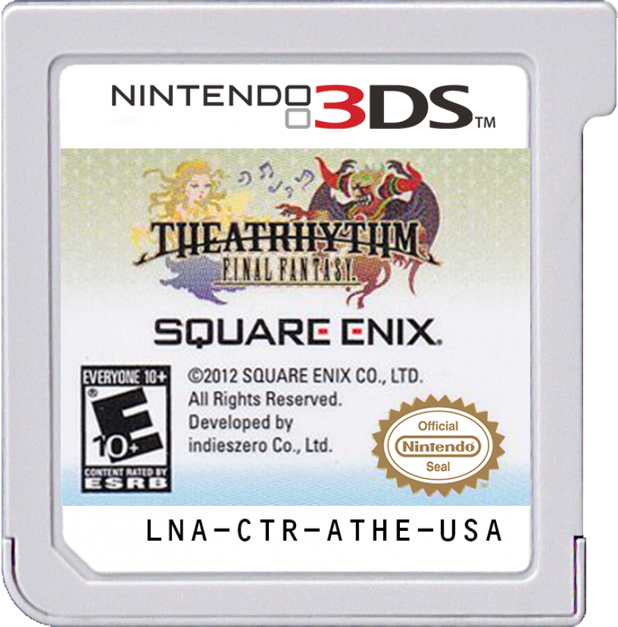 Theatrhythm Final Fantasy cartridge for Nintendo 3DS (3DS) rhythm music video game