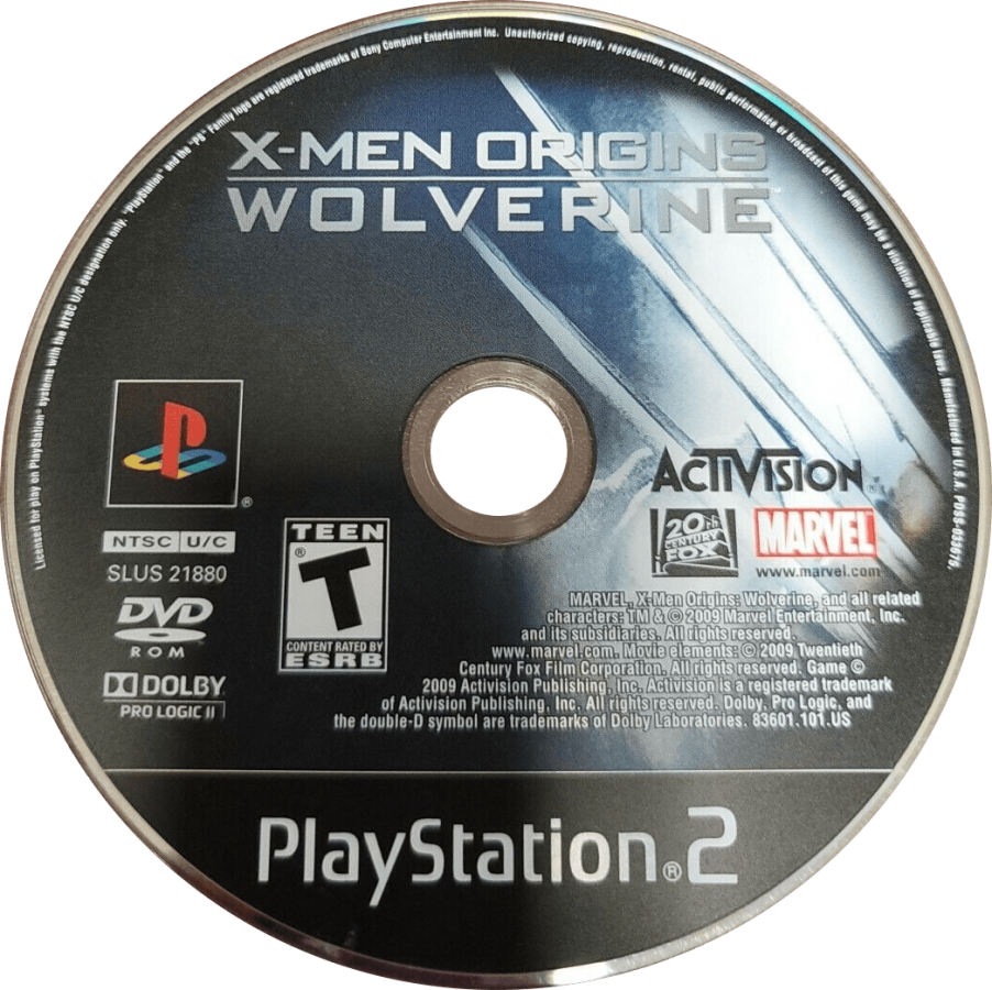 X-Men Origins: Wolverine – PlayStation 2 (PS2) video game disc, action-adventure.