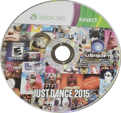 Just Dance 2015 disc for Xbox 360 (X360) motion-controlled dance rhythm video game