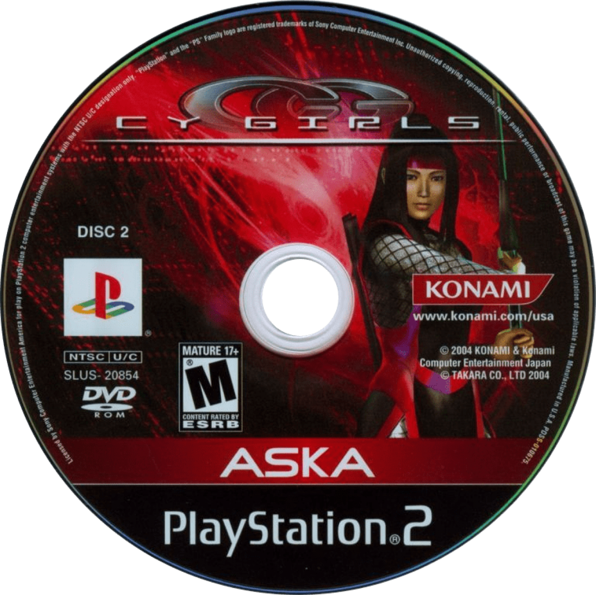 Cy Girls PS2 Sony PlayStation 2 action stealth game cyber espionage female protagonists Ice and Aska infiltration missions martial arts combat gadgets dual character gameplay anime style spy thriller retro gaming PlayStation 2 software video game title aska disc