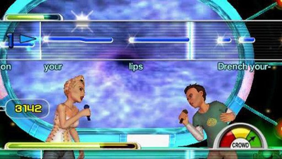 Karaoke Revolution Presents American Idol gameplay for Playstation 2 (PS2) video game