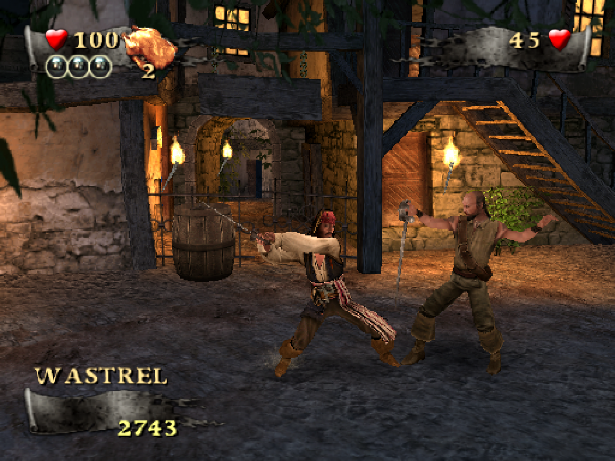 Pirates of the Caribbean: At World's End – PlayStation 2 (PS2) video game gameplay, action-adventure game.