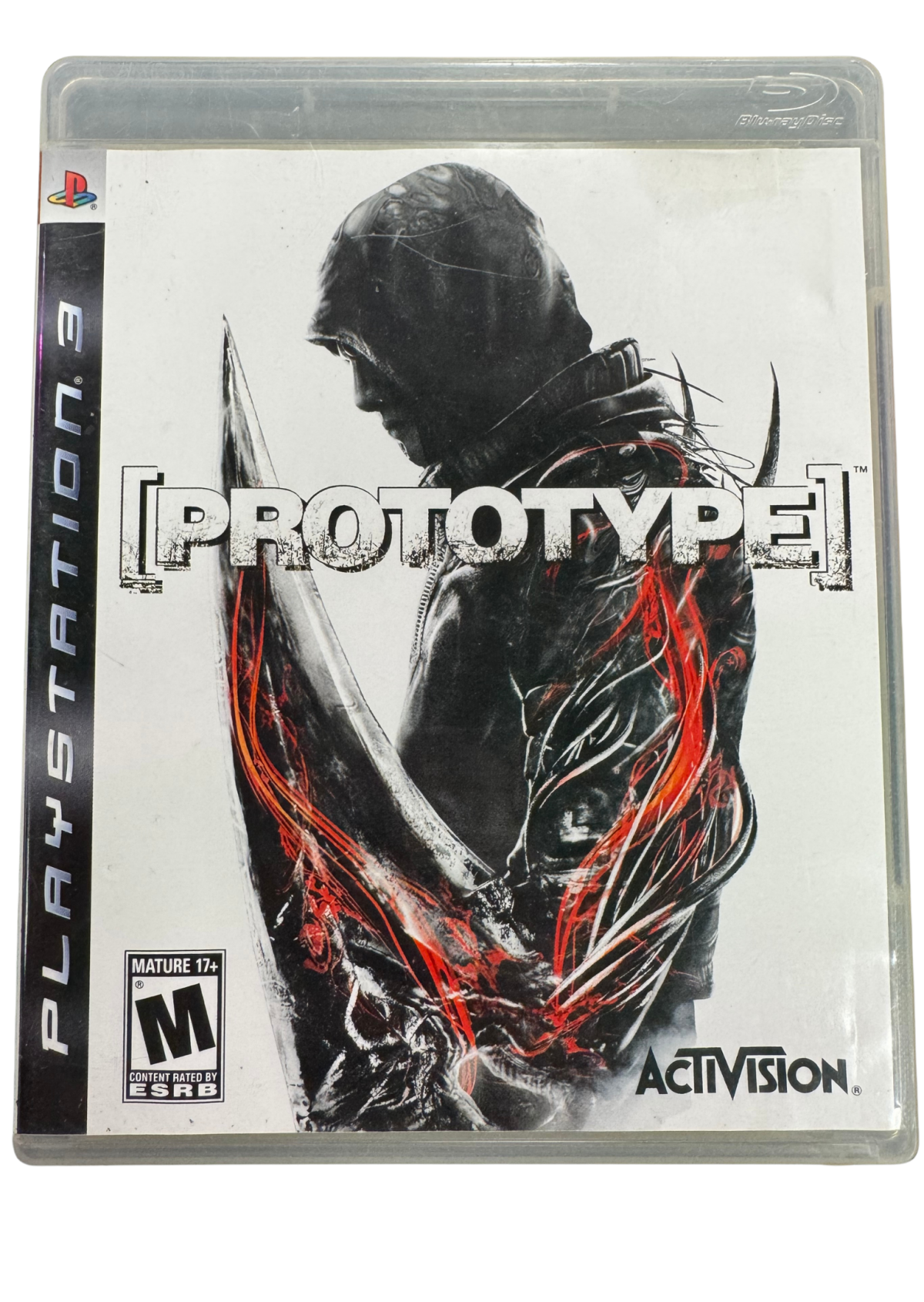 Prototype PlayStation 3 PS3 retro video game open world action featuring superhuman abilities intense combat shapeshifting gameplay city exploration powerful attacks challenging missions futuristic action adventure PlayStation 3 gaming experience collectible game collection appeal cover art