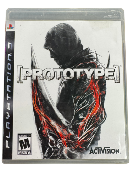 Prototype PlayStation 3 PS3 retro video game open world action featuring superhuman abilities intense combat shapeshifting gameplay city exploration powerful attacks challenging missions futuristic action adventure PlayStation 3 gaming experience collectible game collection appeal cover art