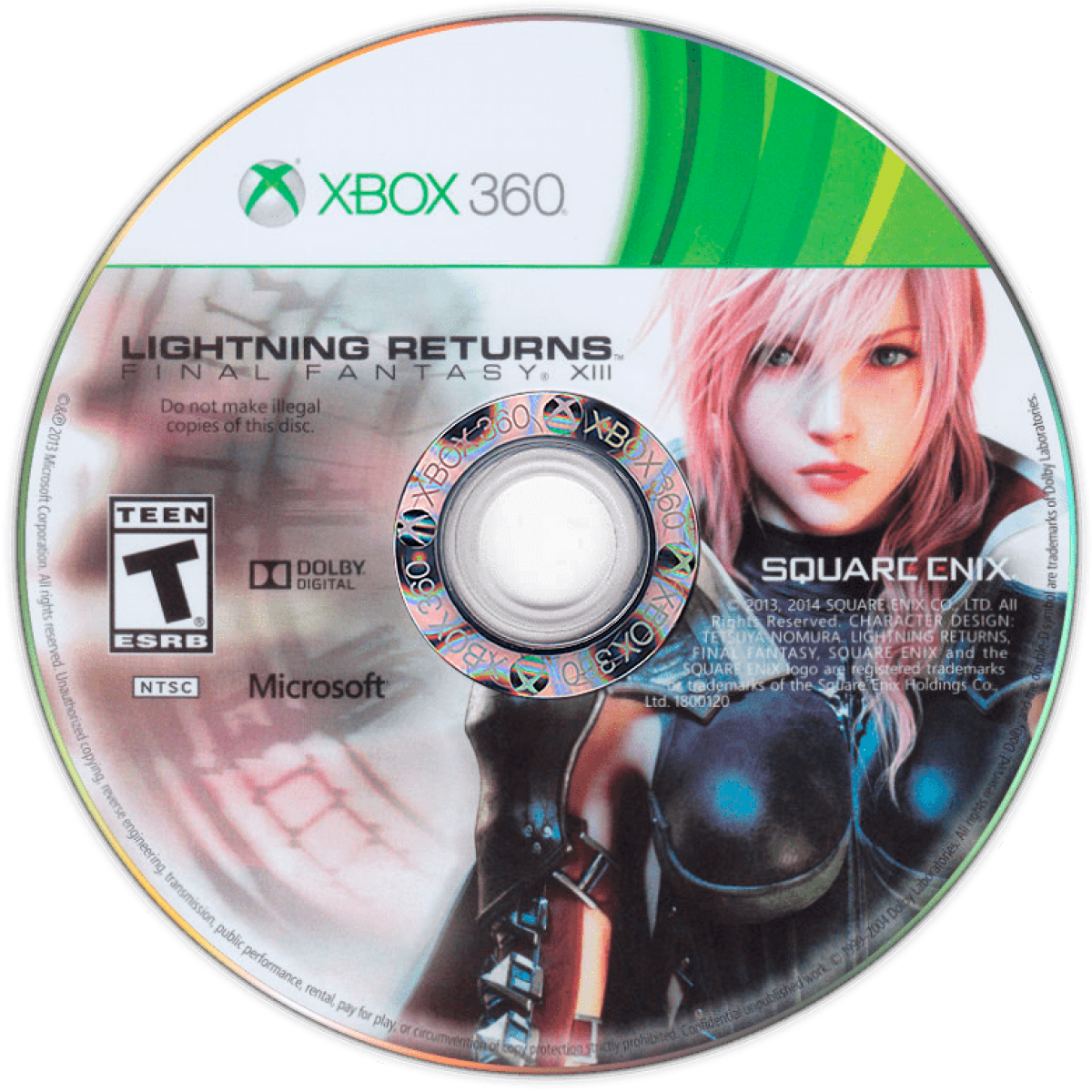 Lightning Returns: Final Fantasy XIII disc for Xbox 360 (X360) role-playing video game
