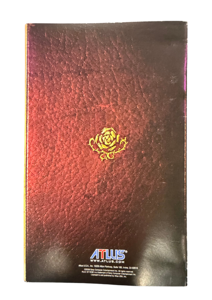 Rule of Rose PlayStation 2 PS2 for survival horror adventure video game fans featuring psychological horror dark storytelling eerie environments exploration puzzle solving mysterious characters unsettling atmosphere combat gameplay and immersive narrative collectible gaming appeal back of manual