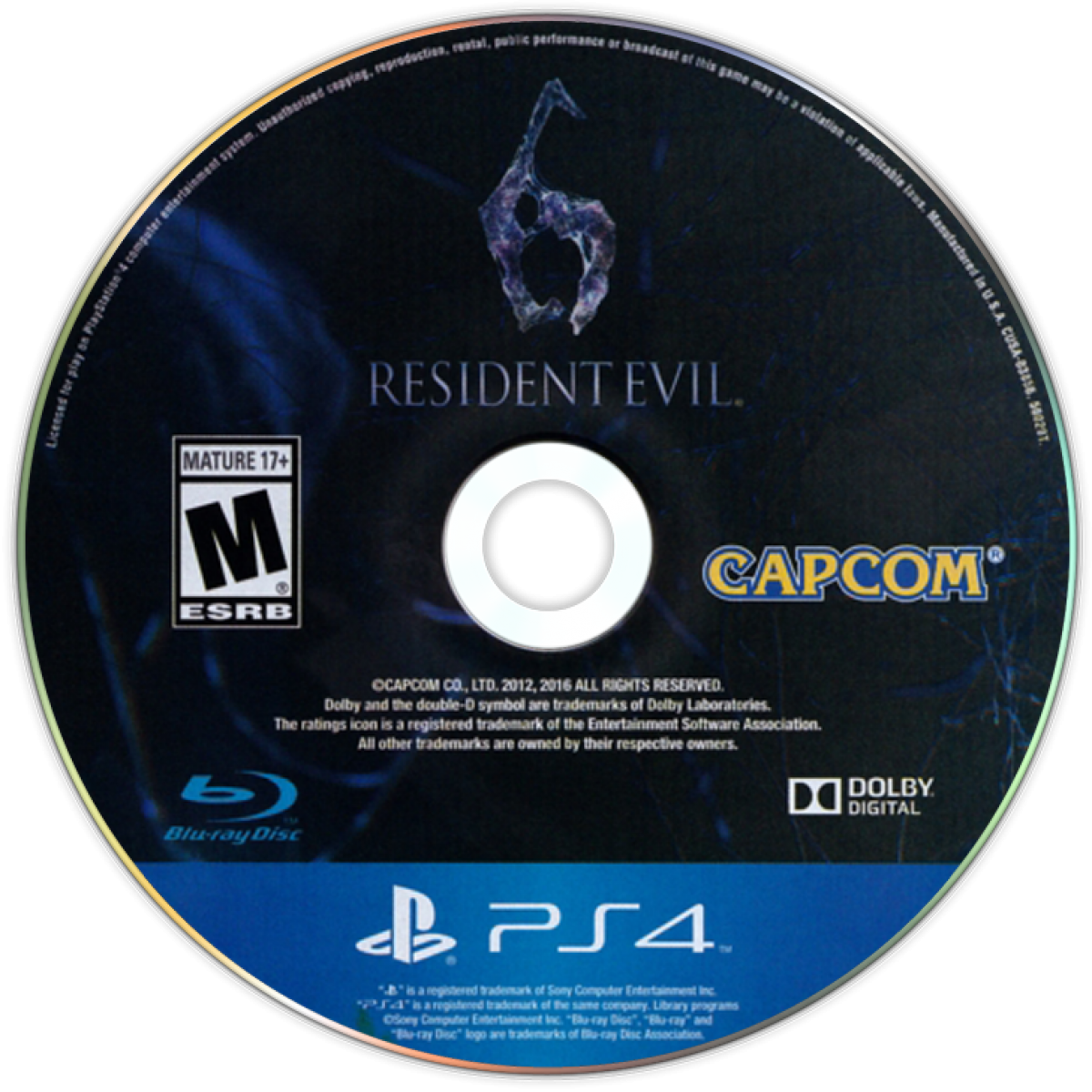 Resident Evil 6 – PlayStation 4 (PS4) video game disc, survival horror action
