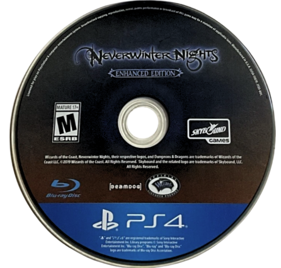 Neverwinter Nights [Enhanced Edition] – PlayStation 4 (PS4) video game disc, classic role-playing game
