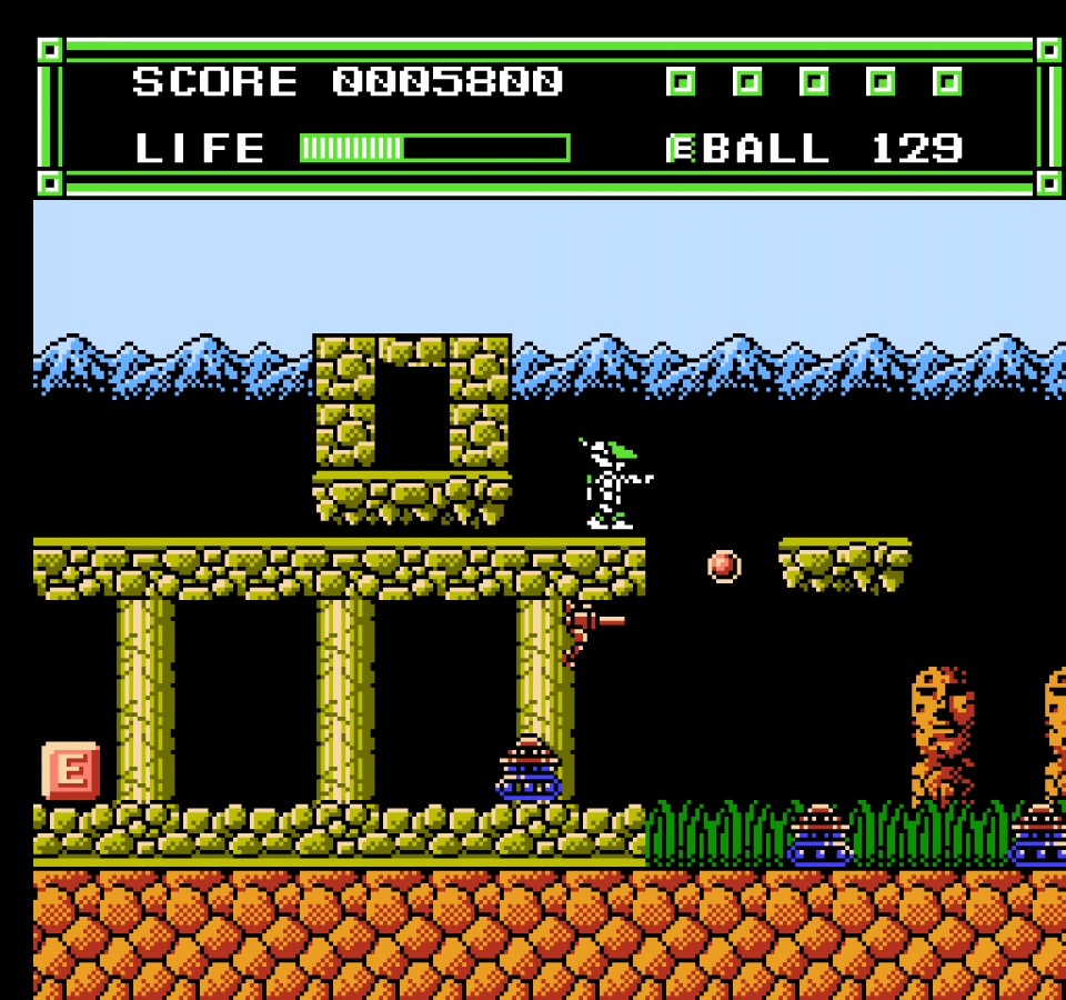 Xexyz retro NES video game Xexyz sci fi action platform shooter side scrolling arcade gameplay space combat classic console title Nintendo Entertainment System release gameplay