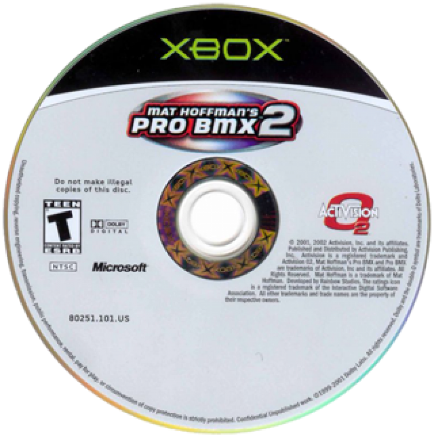 Matt Hoffmans Pro BMX 2 for Xbox (Xbox) disc sports bmx video game.