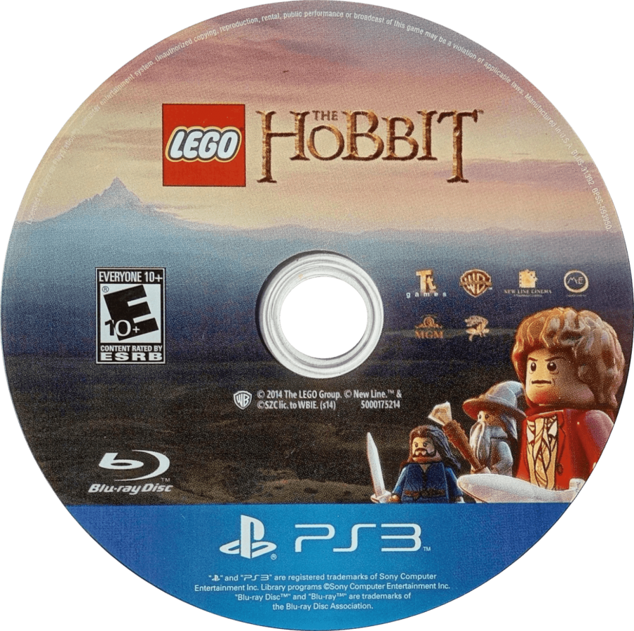 LEGO The Hobbit disc for PlayStation 3 (PS3) video game