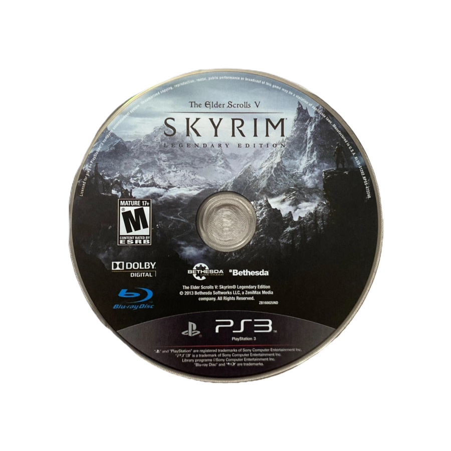 The Elder Scrolls V: Skyrim [Legendary Edition] disc art for PlayStation 3 (PS3) video game