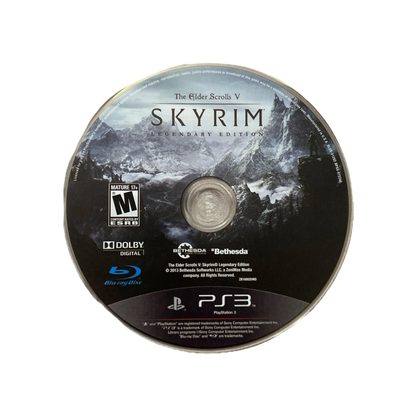 The Elder Scrolls V: Skyrim [Legendary Edition] disc art for PlayStation 3 (PS3) video game