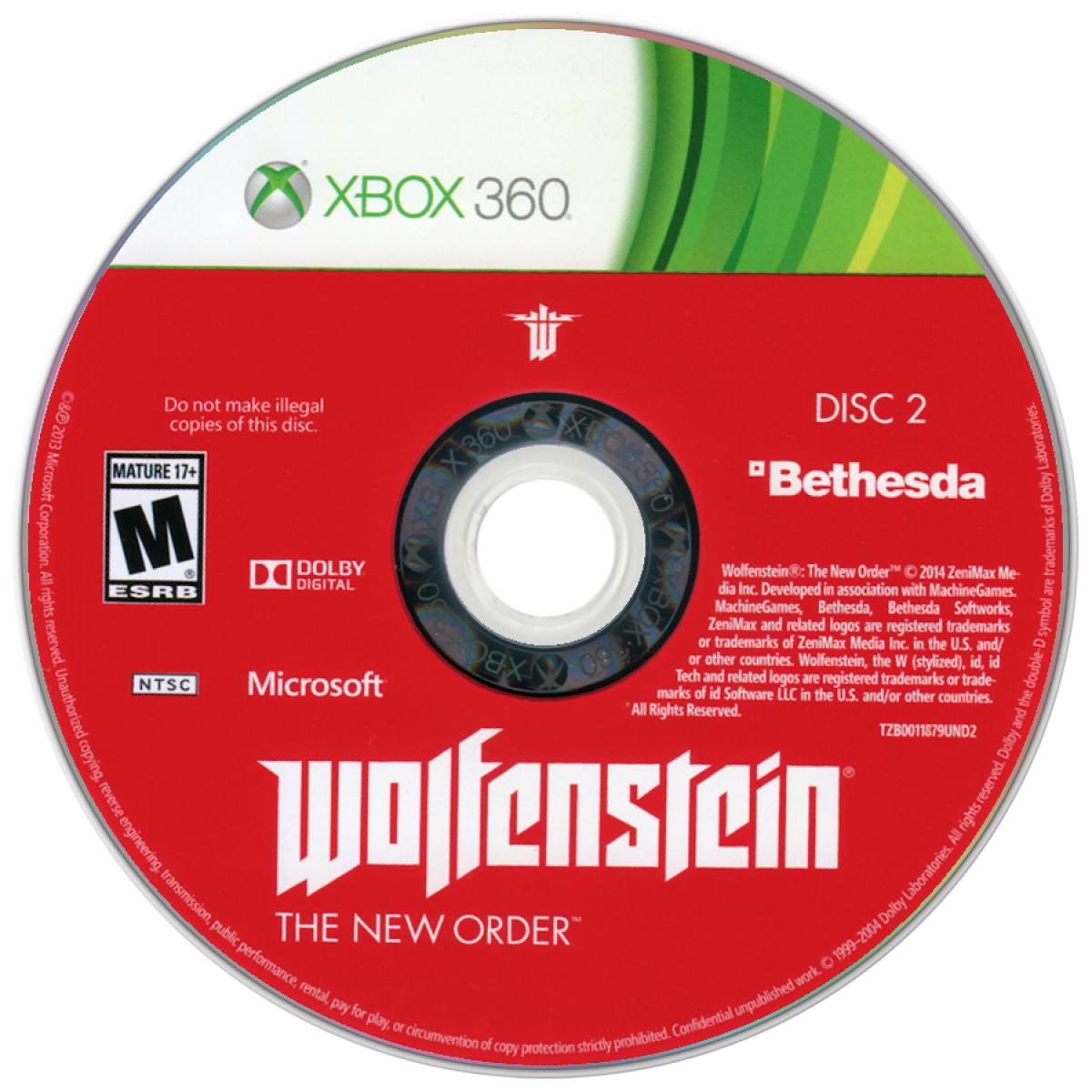 Retro Wolfenstein The New Order Xbox 360 inspired design featuring alternate history first person shooter aesthetic vintage HD era resistance warfare Nazi occupied dystopia intense gunplay cinematic action stealth shooter atmosphere nostalgic Bethesda FPS presentation disc 2