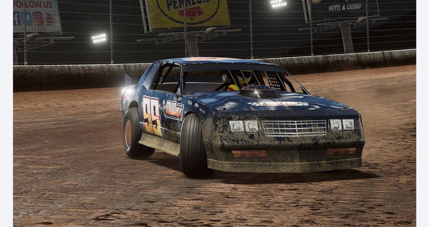 World of Outlaws: Dirt Racing gameplay for Xbox Series X (XSX) dirt track racing simulation video game