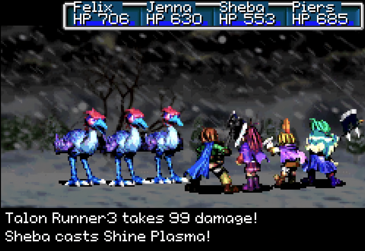Golden Sun: The Lost Age [CIB] for Game Boy Advance (GBA) featuring an epic follow-up RPG where a new party wields Psynergy to explore expanded lands, solve intricate dungeon puzzles, and unleash powerful Djinn summons; continue the sweeping Golden Sun storyline with deeper customization and larger adventures in this complete-in-box classic gameplay screenshot