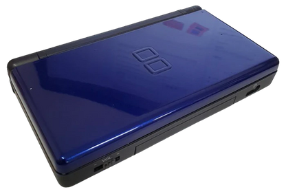 Nintendo DS Lite Cobalt and Black handheld gaming console.