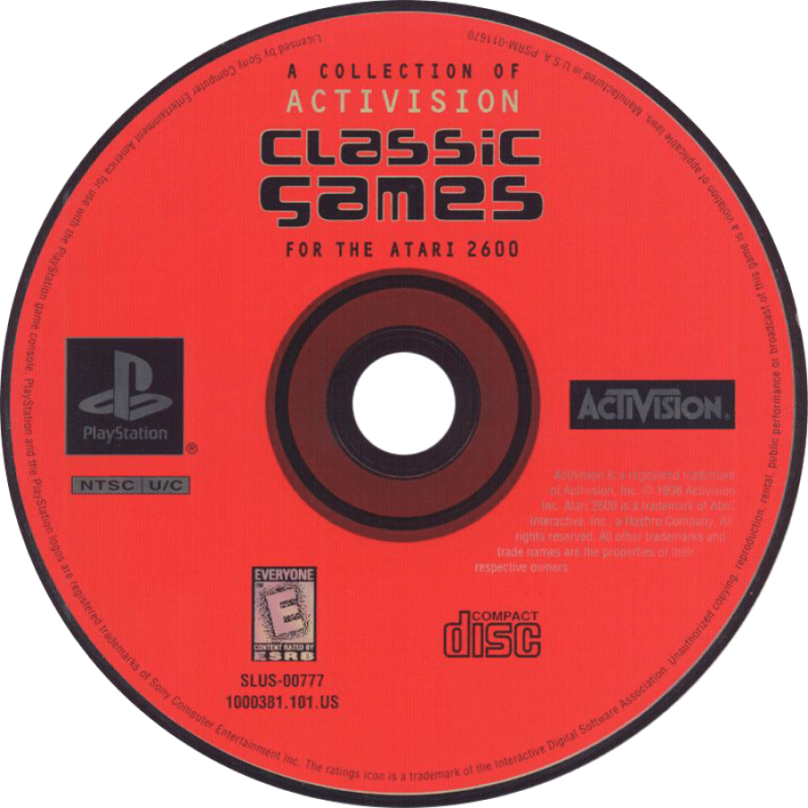 Activision Classics disc art for PlayStation 1 (PS1) video game