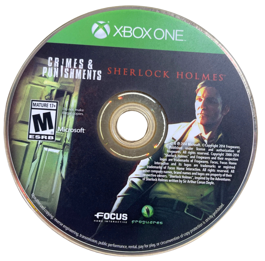 Sherlock Holmes: Crimes & Punishments – Xbox One (XONE) disc for detective adventure video game