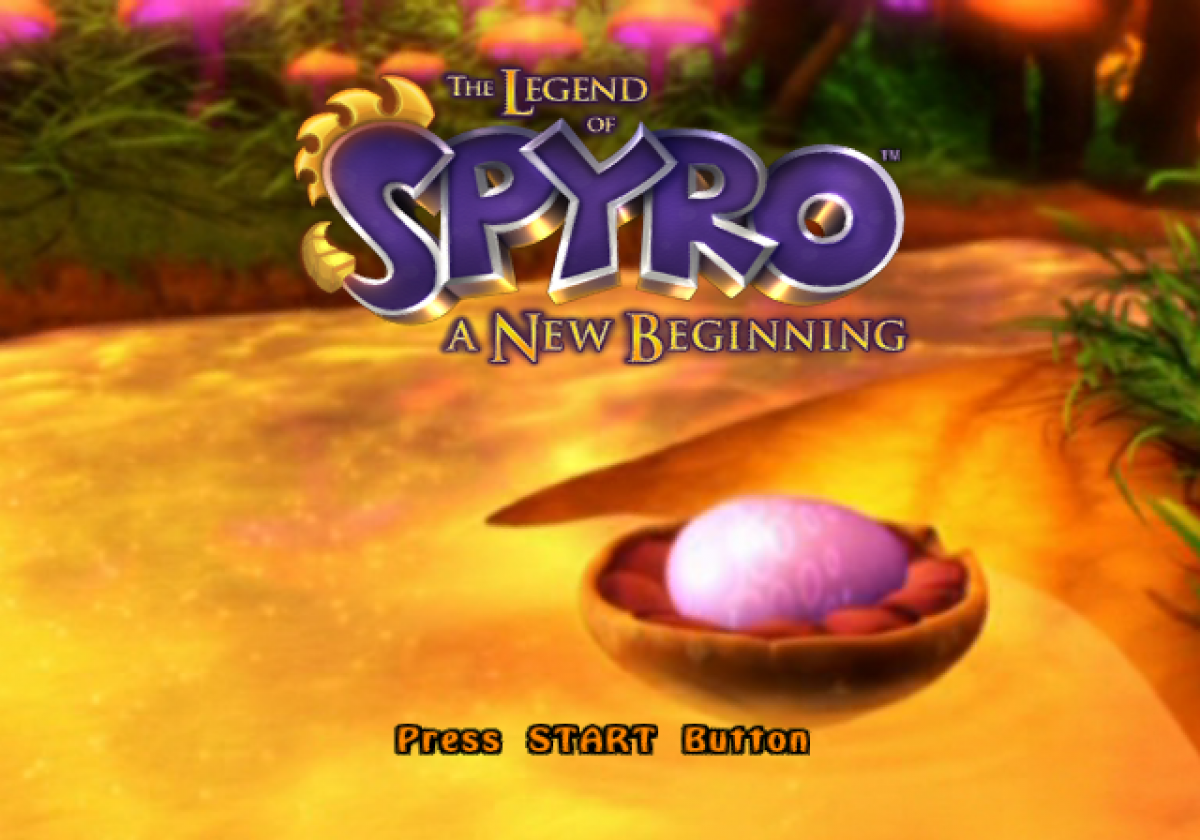 The Legend of Spyro: A New Beginning title screen for Xbox (XBOX) video game
