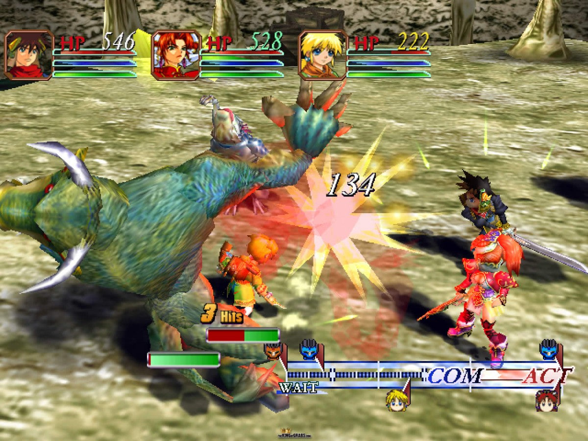 Grandia II Sega Dreamcast retro video game JRPG gameplay (2000)