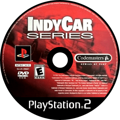 IndyCar Series disc art for PlayStation 2 (PS2) video game