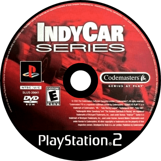IndyCar Series disc art for PlayStation 2 (PS2) video game