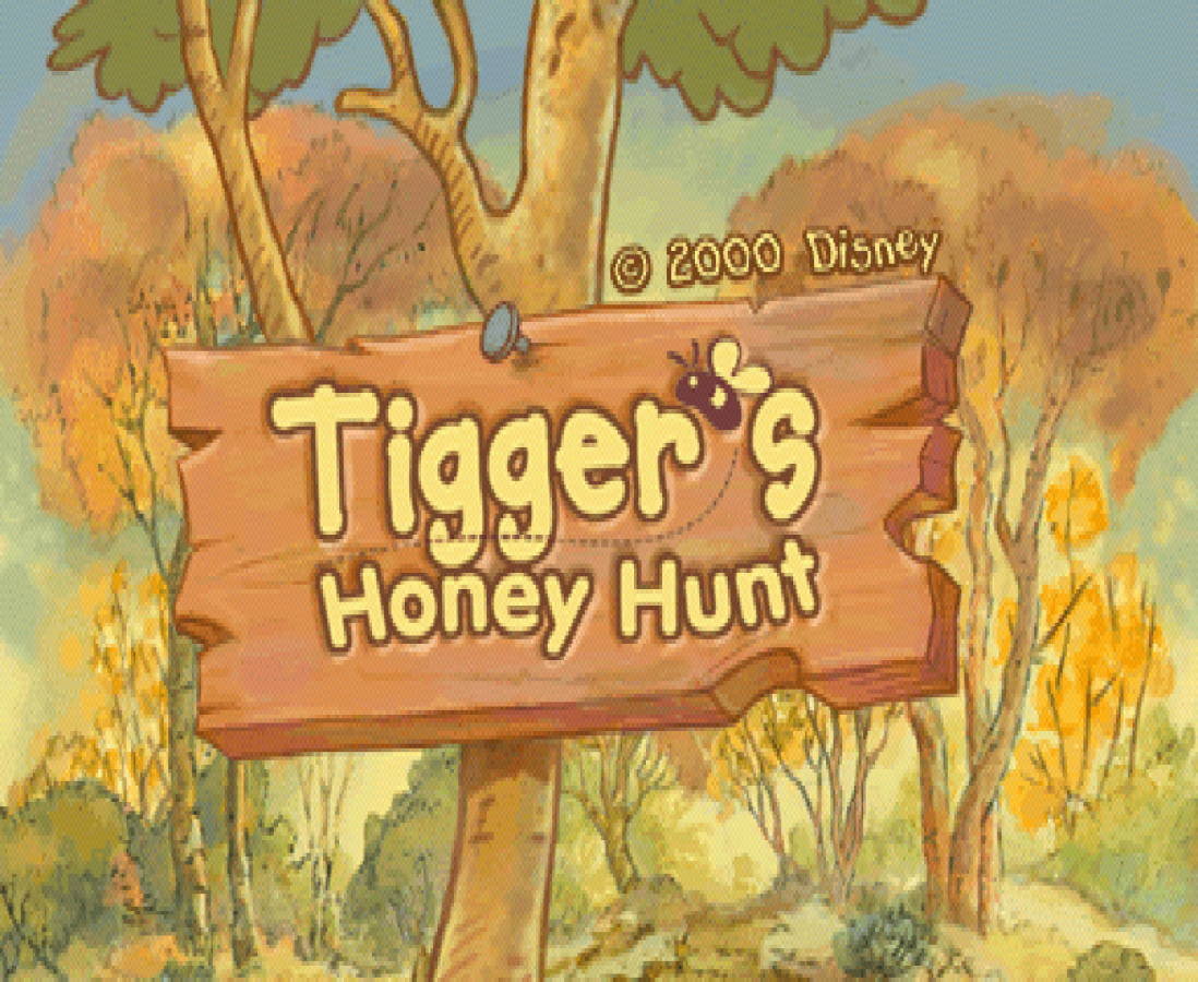 Disney’s Tigger’s Honey Hunt retro platform adventure game for PlayStation 1 (PS1) title screen