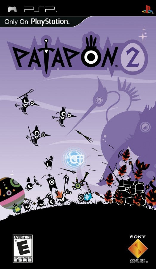Patapon 2 cover art for PlayStation Portable (PSP) rhythm-based action game