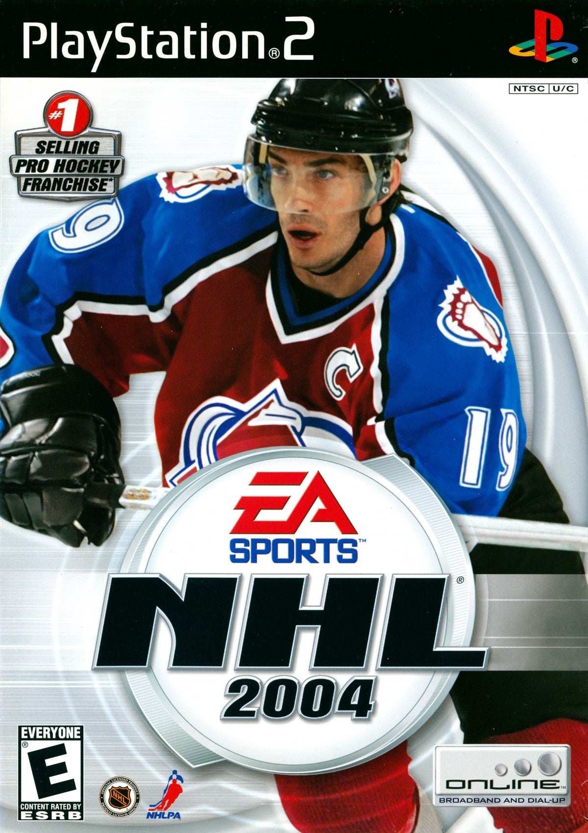 NHL 2004 PS2 Sony PlayStation 2 ice hockey sports game EA Sports NHL simulation hockey gameplay season mode franchise mode realistic skating puck physics NHL teams roster management multiplayer hockey game retro gaming PlayStation 2 software video game title cover art