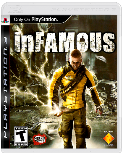 Infamous cover art for PlayStation 3 (PS3) video game
