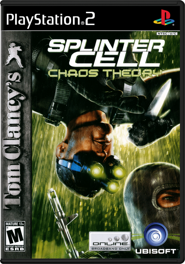 Tom Clancys Splinter Cell Chaos Theory PS2 Sony PlayStation 2 stealth action game Ubisoft tactical espionage gameplay Sam Fisher infiltration gadgets shadow based stealth combat missions multiplayer co op story driven espionage retro gaming PlayStation 2 software video game title cover art