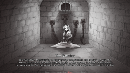 Slay the Princess Nintendo Switch inspired design featuring psychological narrative horror adventure aesthetic branching dialogue choices eerie hand drawn visuals suspenseful storytelling moral dilemma exploration immersive voice driven gameplay and dark fairytale atmosphere presentation gameplay