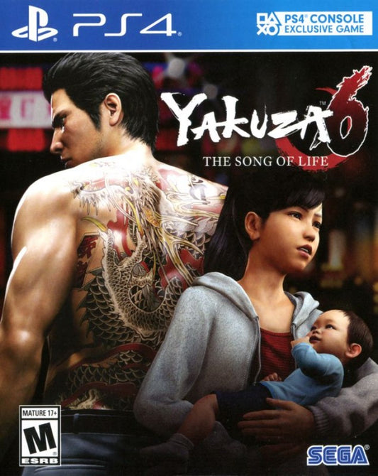 Yakuza 6: The Song of Life cover art for PlayStation 4 (PS4) video game