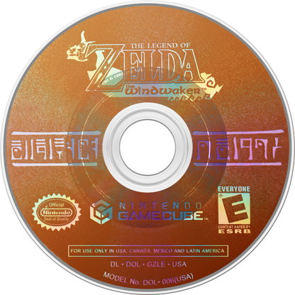 Legend of Zelda The Wind Waker Nintendo GameCube game cel shaded adventure action RPG classic Zelda title collectible retro video game disc for GameCube console disc